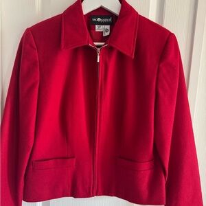 Sag Harbor Women's Bold Red Blazer